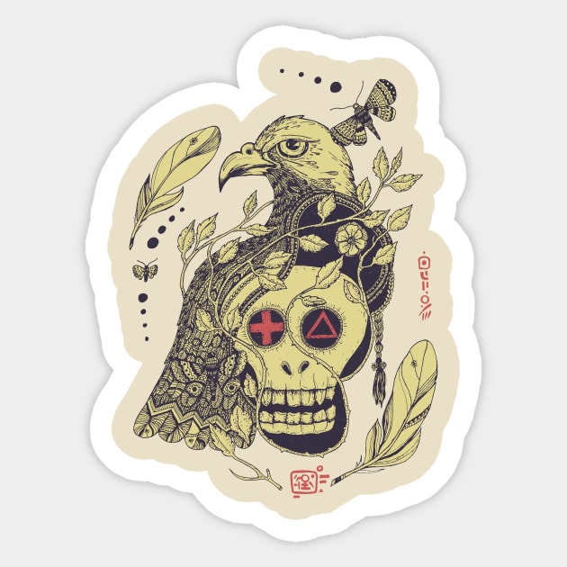 (Im)mortality Bird Sticker by pingdf